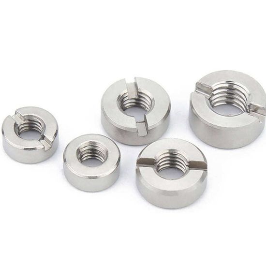 Wholesale Stainless Steel and Carbon Steel DIN546 Slotted Round Nuts