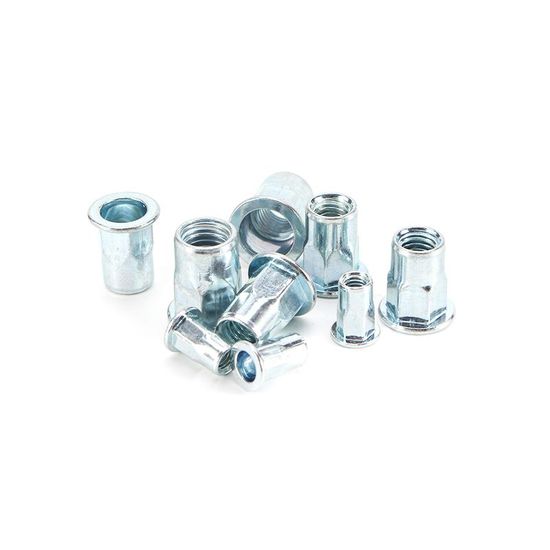 Zinc Plated Carbon Steel/Stainless Steel Flat Head Knurled Threaded Insert Rivet/Hex Nut