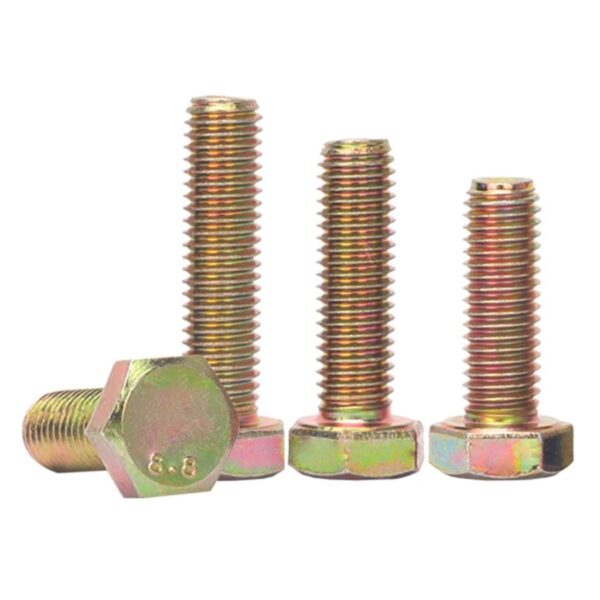High-Strength Hexagon Head Hex Thread Mechanical Color Plated Bolts