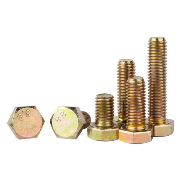High-Strength Hexagon Head Hex Thread Mechanical Color Plated Bolts